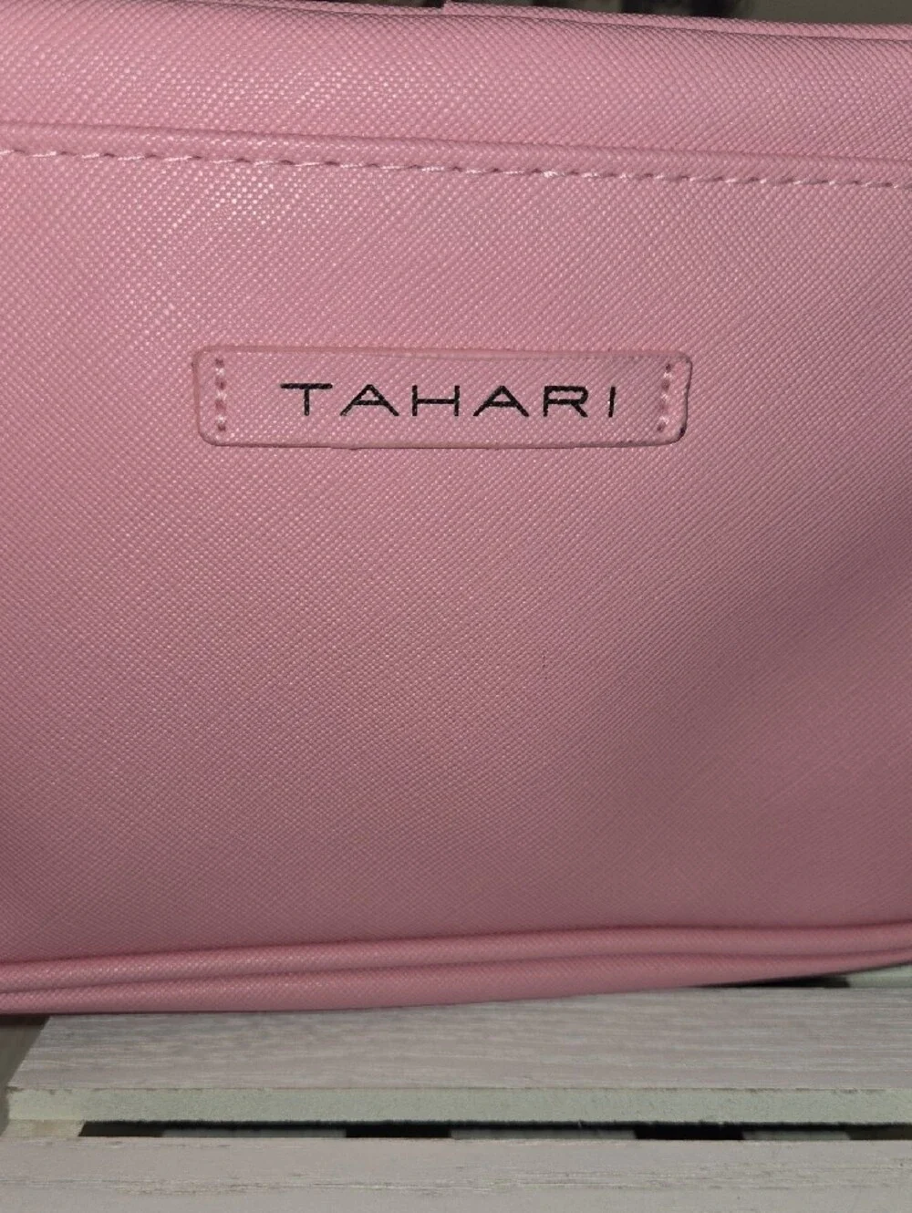 Pink Bow Accent Women's Cosmetic Bag